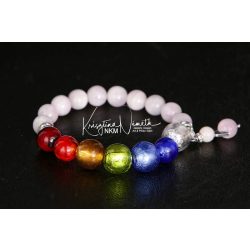 Csakra karkötő kunzit alappal