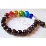 Vörös gránát alapú csakrakarkötő- női