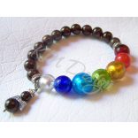 Vörös gránát alapú csakrakarkötő- női